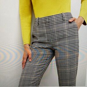 MM.LaFleur Black & White Glen Plaid Pants